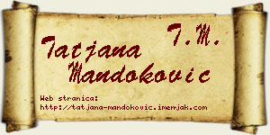 Tatjana Mandoković vizit kartica